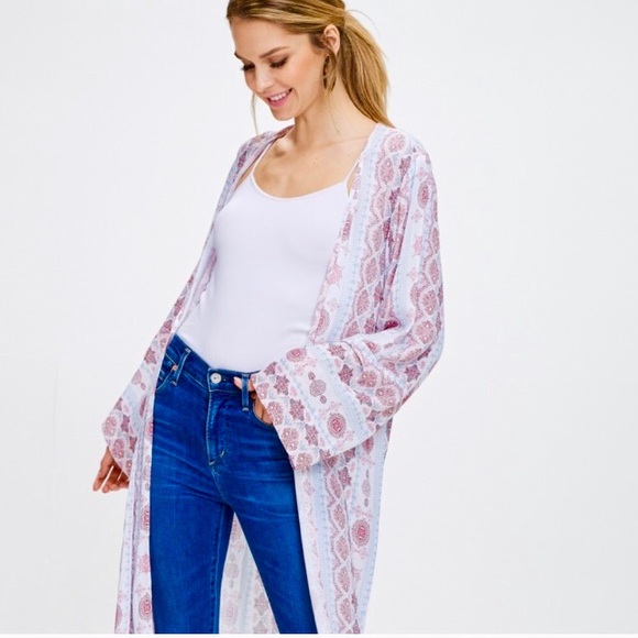 NWT Breezy Double Slit Kimono - Picture 2 of 5